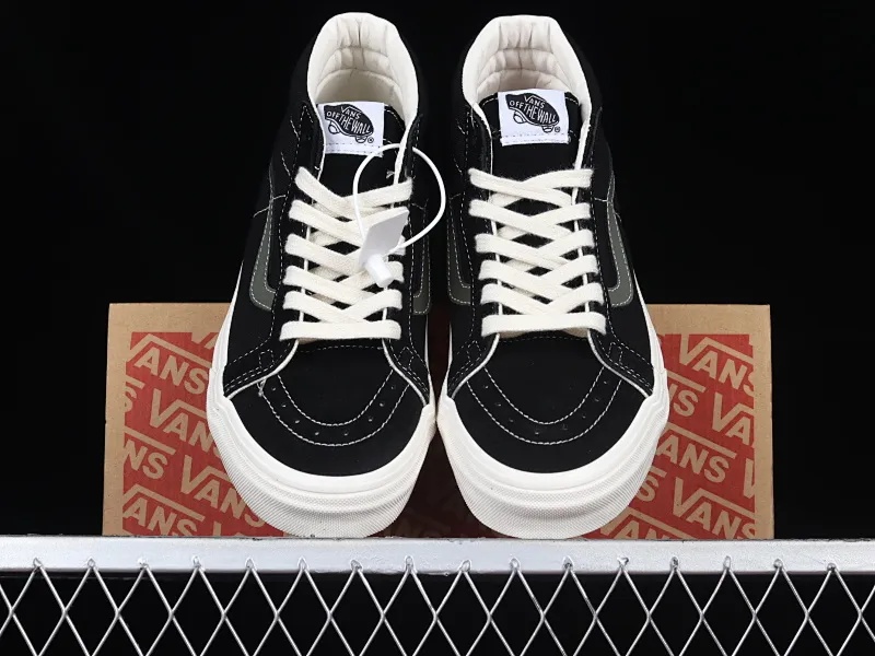 All categories Vans Vans series Vans Mid Vans China Vans SK8-Hi Vans olive green side stripes classic mid-top skateboard shoes VN0A391F0XB